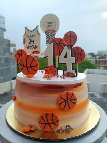 Basket ball theme cake
